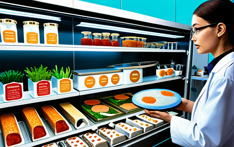 **Prompt for Image 1 (New Demands & Future Profile):**
A visionary food hygiene professional, depicted as a "global detective," stands in a cutting-edge food innovation lab. They are analyzing a diverse array of food products, from traditional to futuristic plant-based and lab-grown alternatives. In the background, dynamic holographic displays visualize intricate global supply chains and data streams, symbolizing blockchain traceability and complex risk assessment. The professional's expression conveys deep thought, adaptability, and a proactive approach to ensuring food safety in a rapidly evolving world. Modern, clean aesthetic, focus on transparency and innovation.