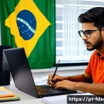 식품위생사 자격증 시험 일정 - A professional Brazilian candidate preparing for the T&eacute;cnico em Higiene Alimentar exam, sitting at a...